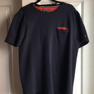Tommy Hilfiger navy blue pocket tee - XL
